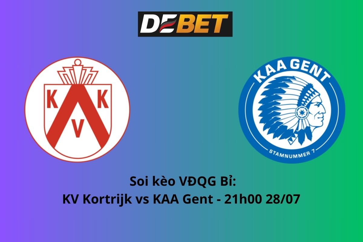 Soi kèo Kortrijk vs Gent 21h00 ngày 28/07/2024 – VĐQG Bỉ